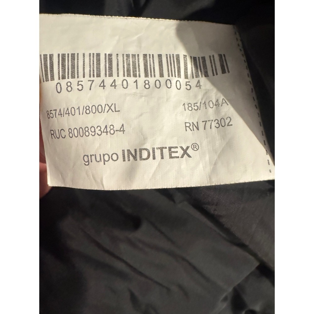 Zara Black Puffer oversized Vest Full Zip Quilted Sleeveless Jacket. Size XL - Picture 6 of 10